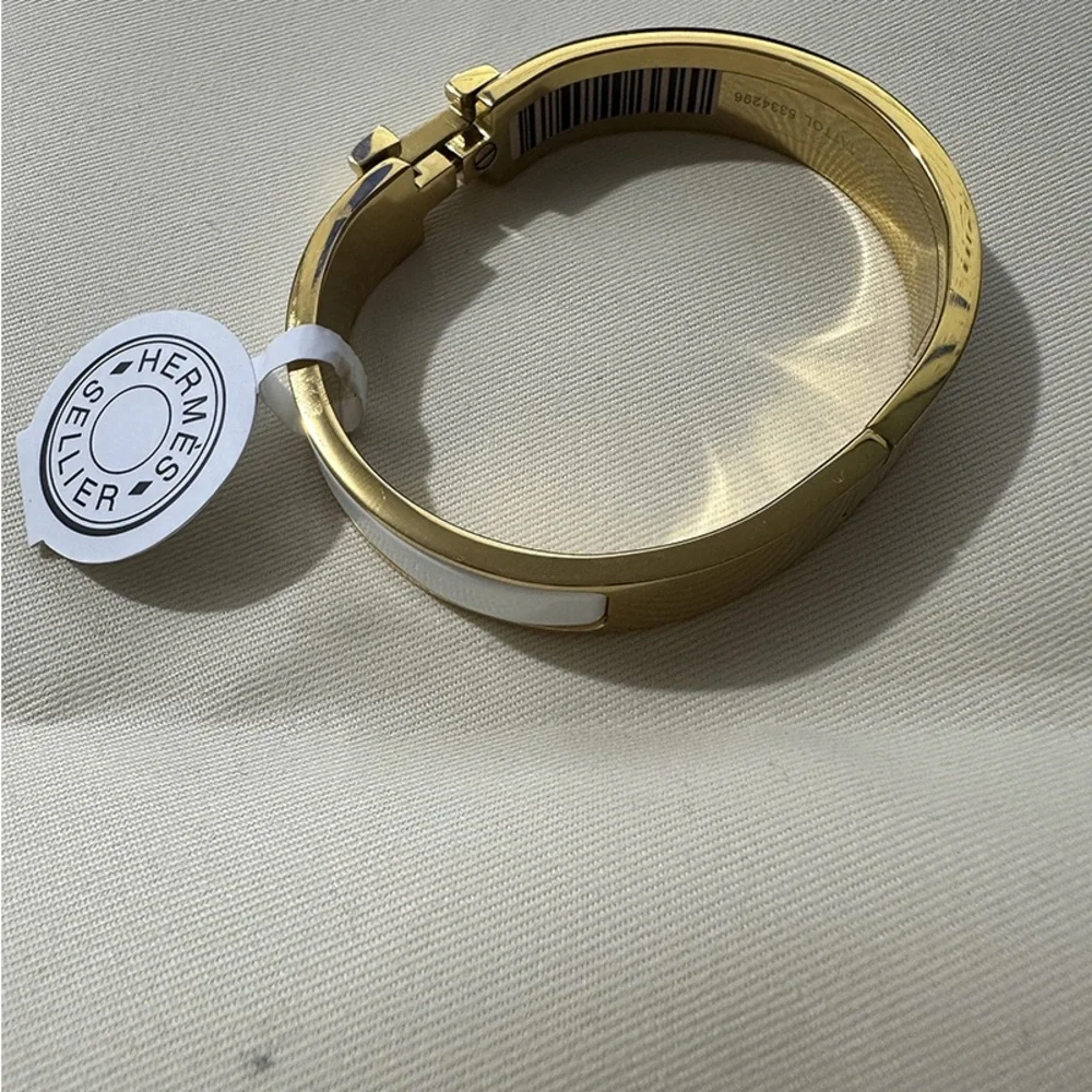 Hermès Buckle Enamel White Bracelet - Picture 2 of 6